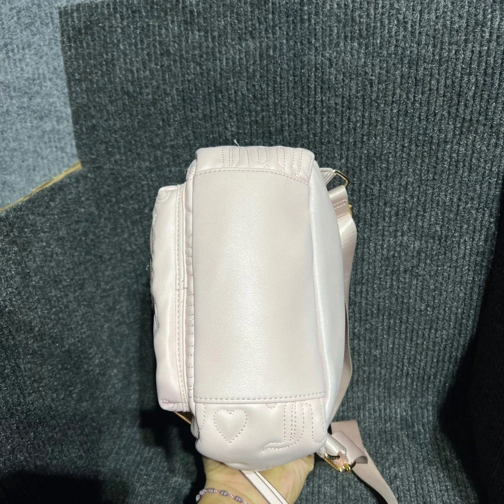 Juicy Couture Mini Backpack Womens Small Pink Embossed Logo Faux Leather Y2K Bag